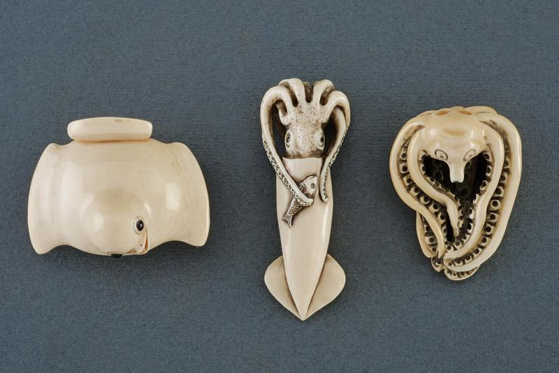 Lotto di tre netsuke