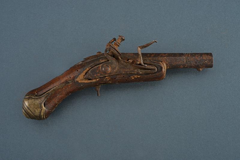 Pistola da viaggio a pietra focaia