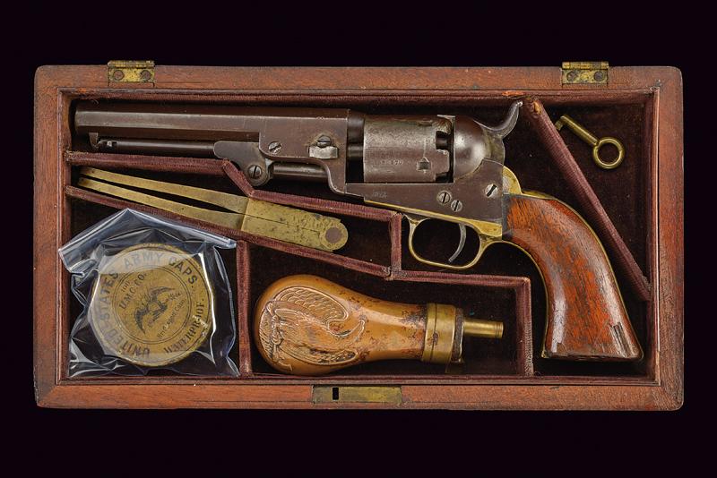 Colt Model 1849 Pocket Revolver in cassetta