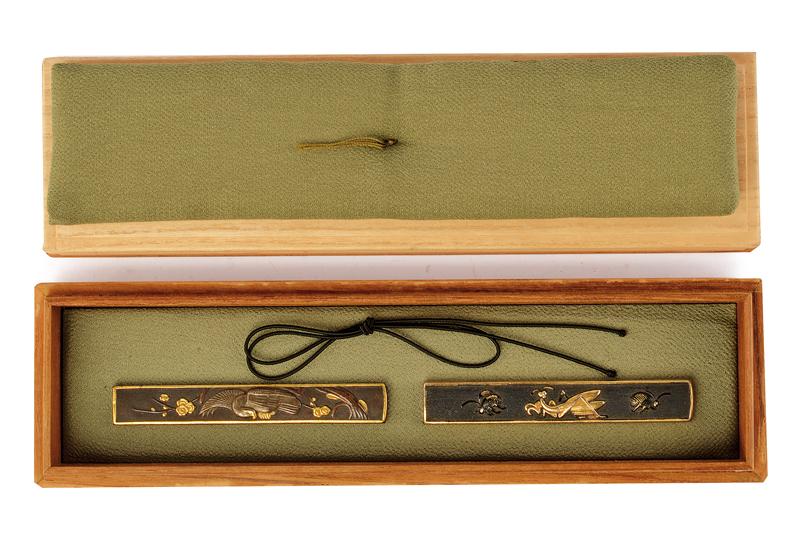 Lotto di due impugnature per kozuka
