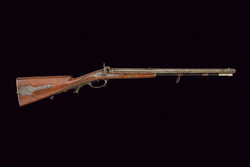Elegante doppietta rigata a luminello di G. Noack per il mercato russo