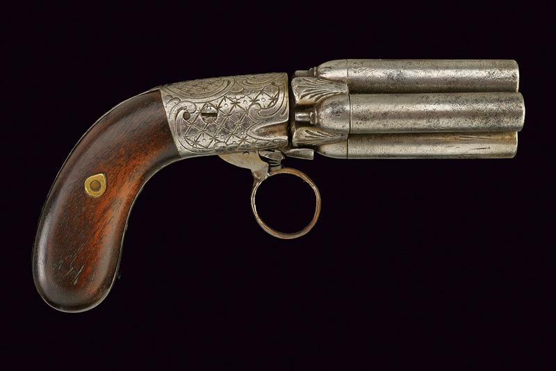 Pepperbox revolver a luminello a quattro canne