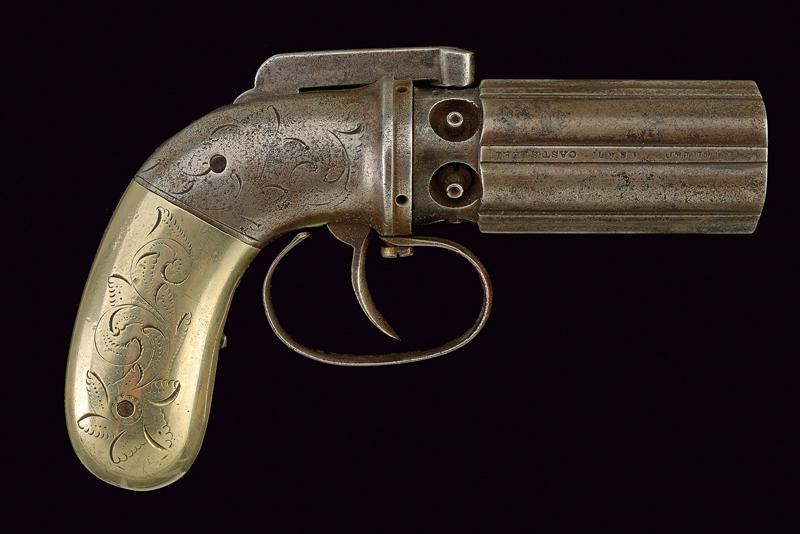 Pepperbox revolver a luminello a sei canne 