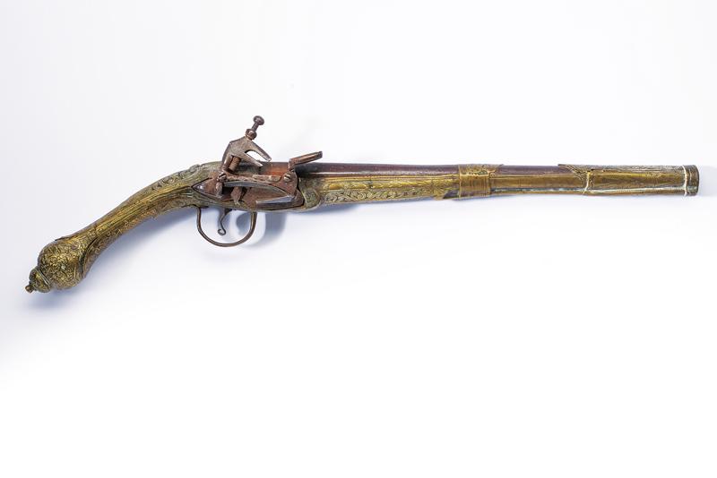 Pistola alla micheletta a pietra focaia
