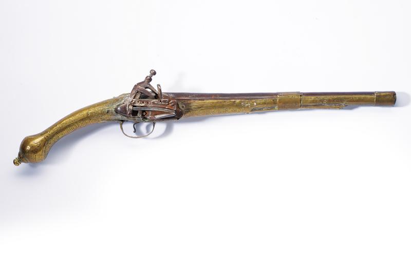 Pistola alla micheletta a pietra focaia