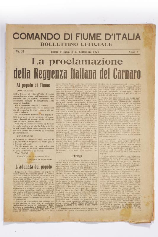 "Comando di Fiume d'Italia - Bollettino Ufficiale"