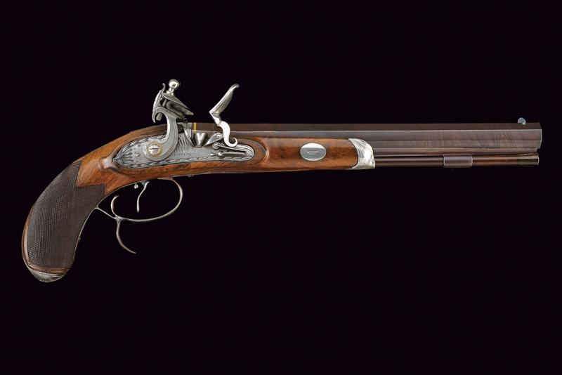 Pistola a pietra focaia da tiro di Silk