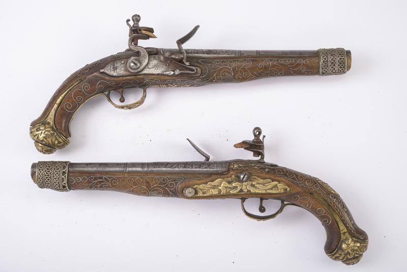 Paio di pistole a pietra focaia