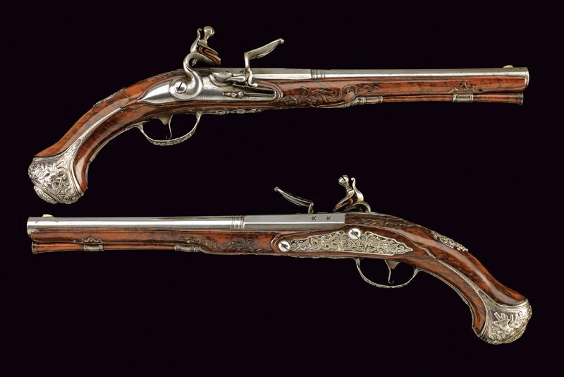 Bel paio di pistole a pietra focaia di Niquet le Jeune