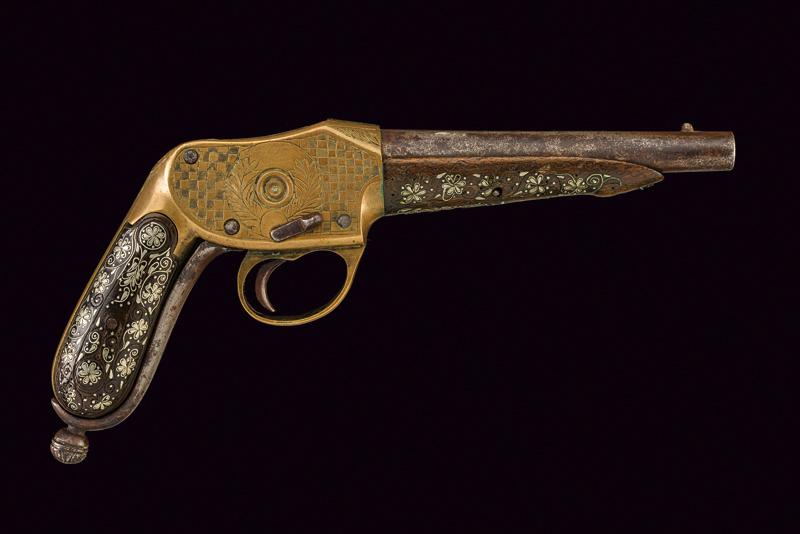 Interessante e rara pistola Martini a retrocarica