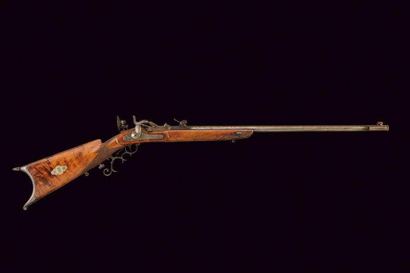 Raro fucile da tiro a retrocarica di G. Manzoni di nobile appartenenza