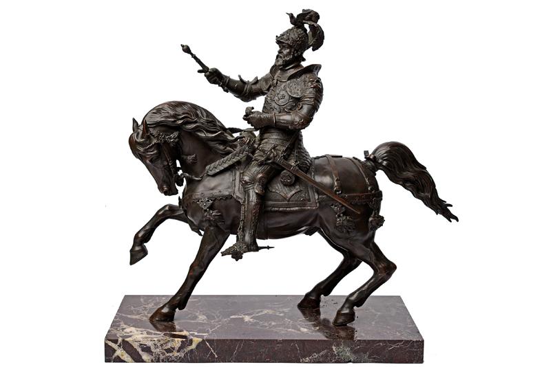 Importante scultura equestre