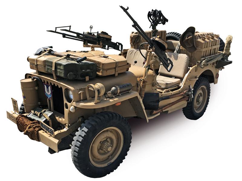Notevole Battle Jeep Ford GPW con allestimento del S.A.S.