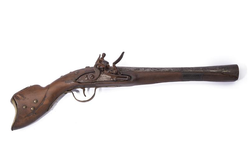 Pistola a pietra focaia a tromboncino