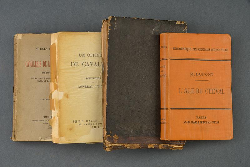 Lotto di quattro libri su cavalli