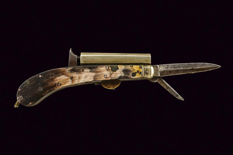 Pistola Unwin & Rogers a luminello con coltello