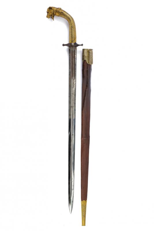 Rarissima spada da caccia combinata con due pistole a luminello