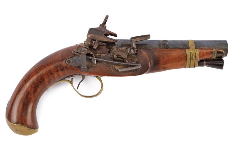 Pistola alla micheletta a pietra focaia