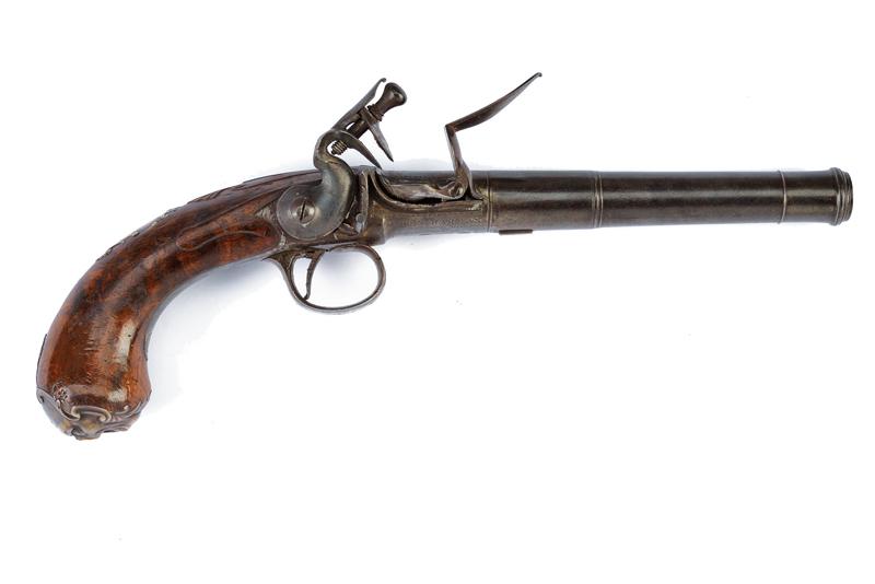 Pistola Queen Anne a pietra focaia di John Harman