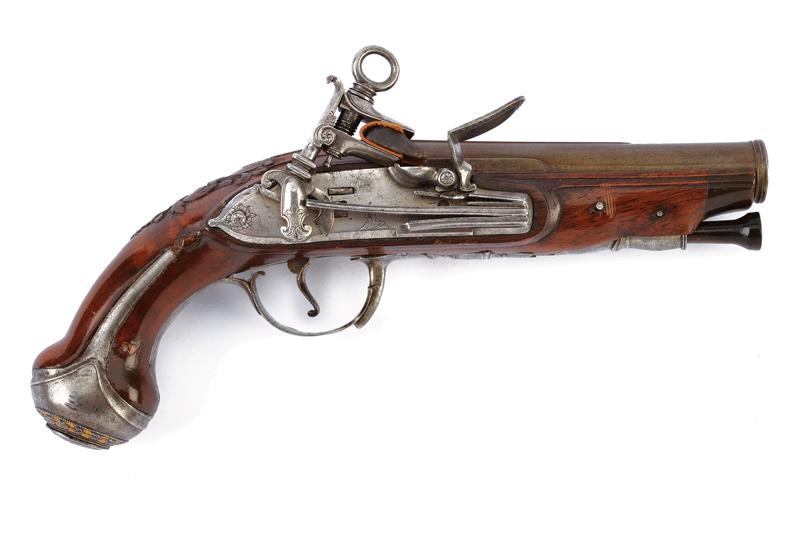 Pistola alla micheletta a pietra focaia di Lefebvre 