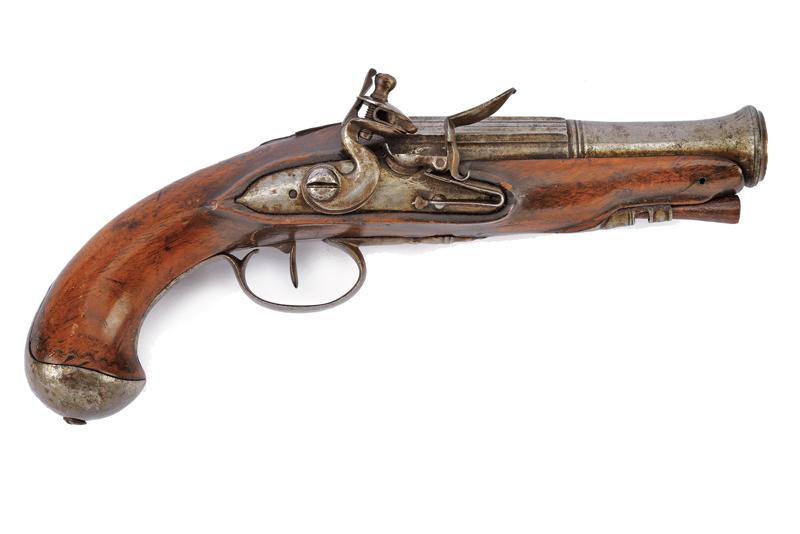 Pistola a tromboncino a pietra focaia