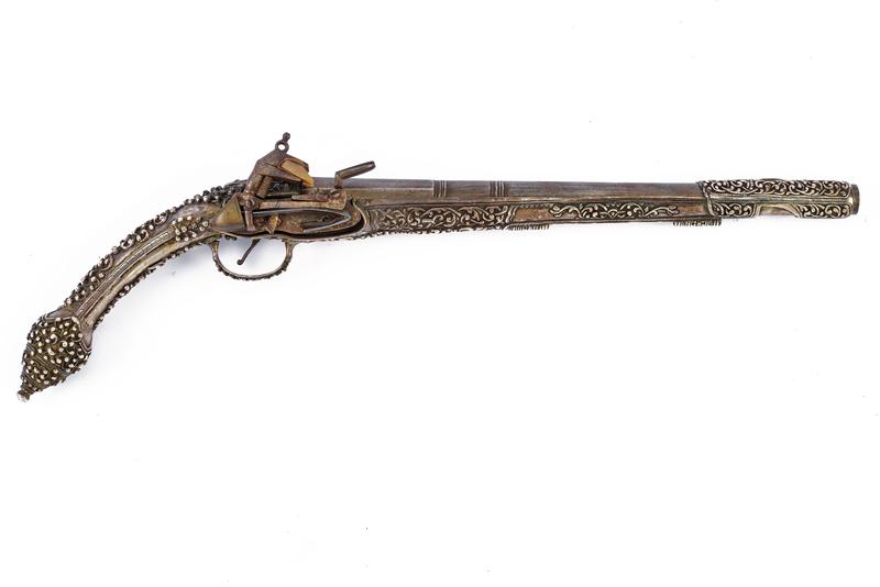 Pistola alla micheletta a pietra focaia