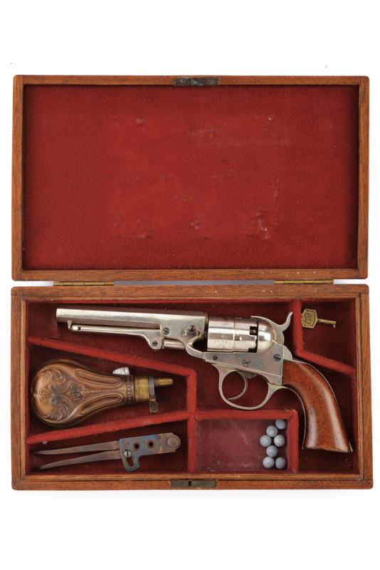 J.M. Cooper Navy Model Revolver in cassetta