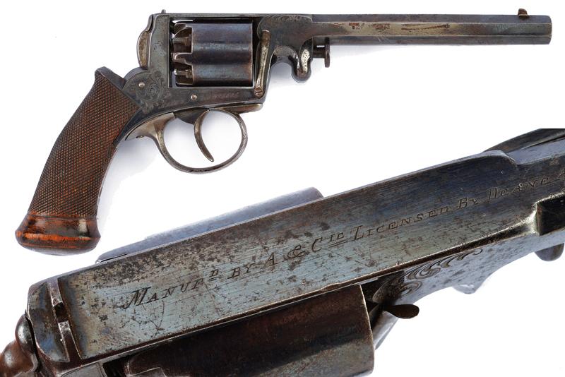 Raro revolver Adams a luminello