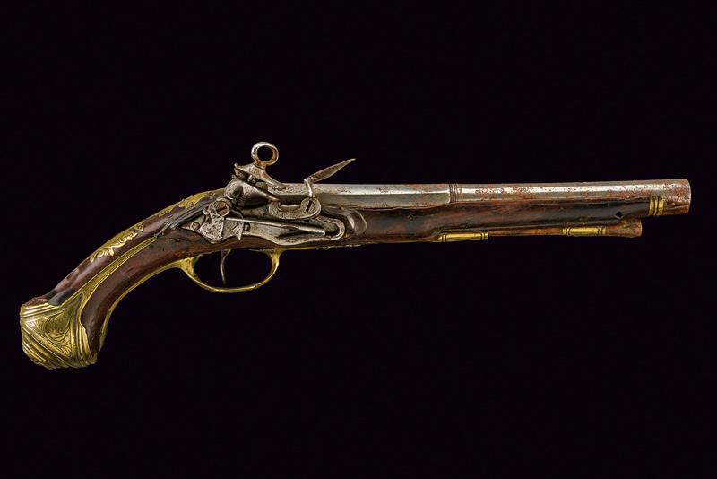 Pistola alla micheletta a pietra focaia