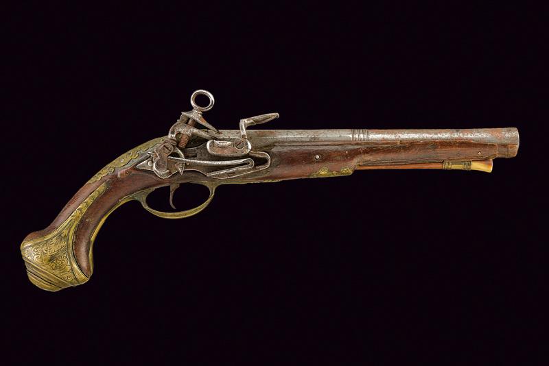 Pistola alla micheletta a pietra focaia
