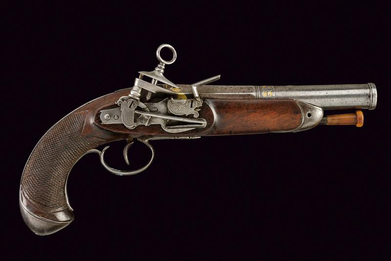 Pistola alla micheletta a pietra focaia