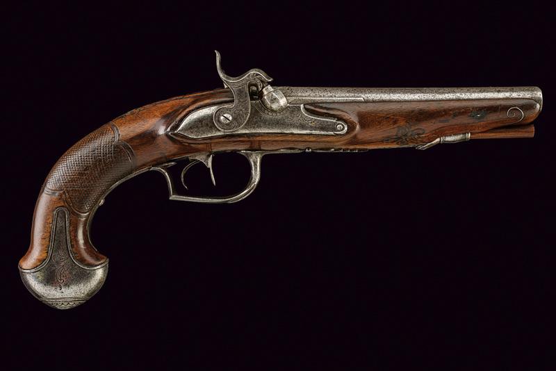 Pistola a luminello a due canne firmata Karl Klinger