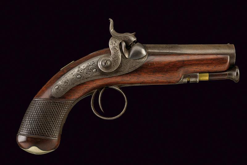 Pistola a luminello da viaggio firmata Dowling