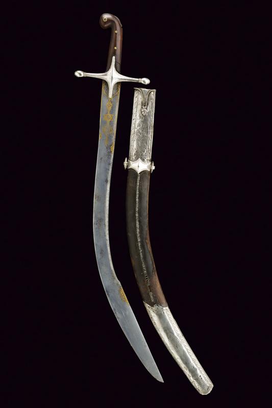 Interessante kilic con fornimenti in argento
