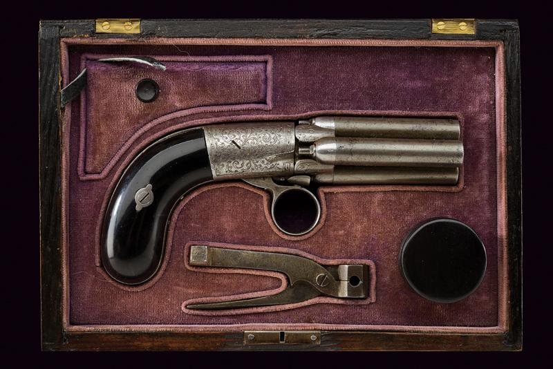 Pepperbox revolver a luminello in cassetta
