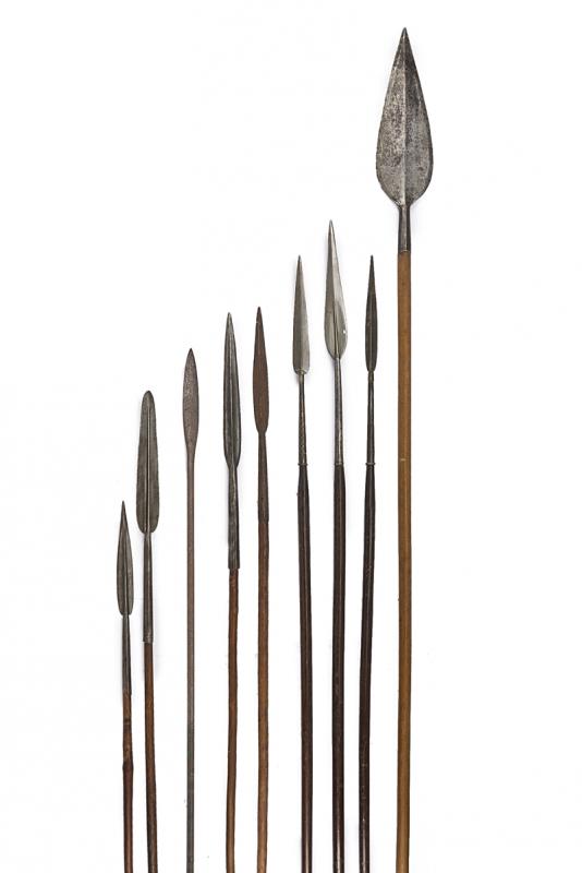 Piccola collezione di nove lancia