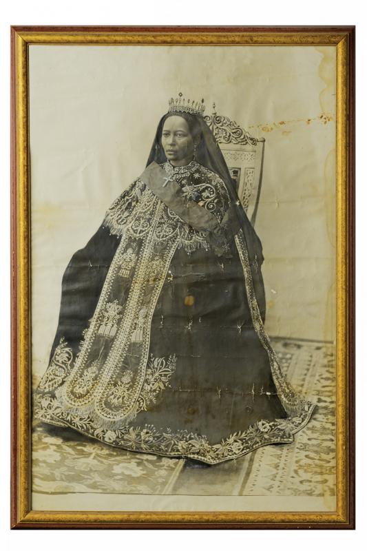 Grande foto originale di Zauditu, l'ultima imperatrice regnante d'Etiopia