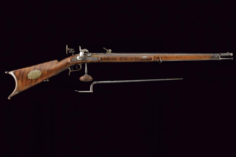 Carabina tipo svizzera a luminello da tiro con baionetta