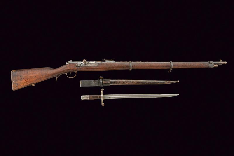 Fucile Kropatschek Mod. 1886 con baionetta