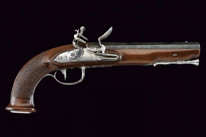 Rara pistola "Gendarmes de la Garde" a pietra focaia