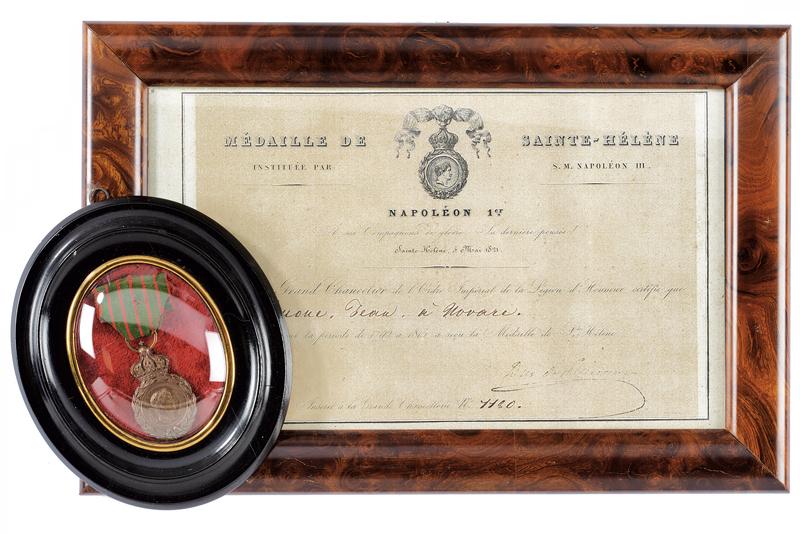 Medaglia di Sant'Elena e diploma