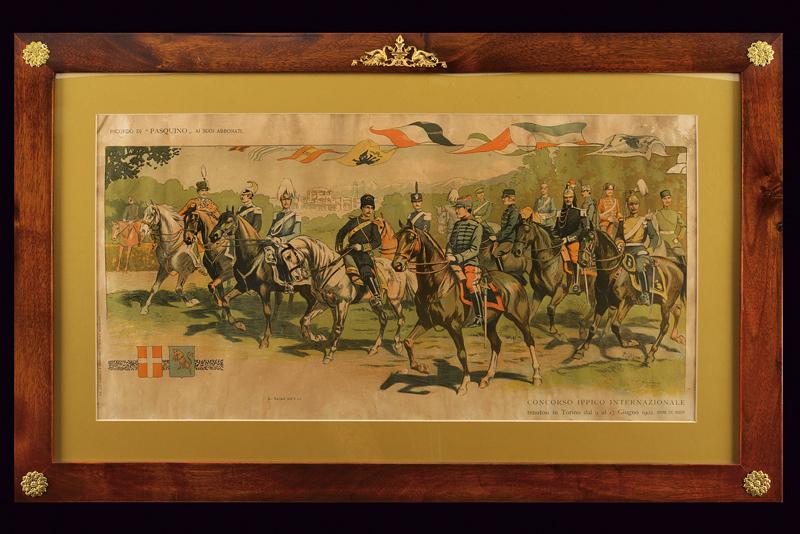 Stampa originale del primo concorso ippico di Torino 1902