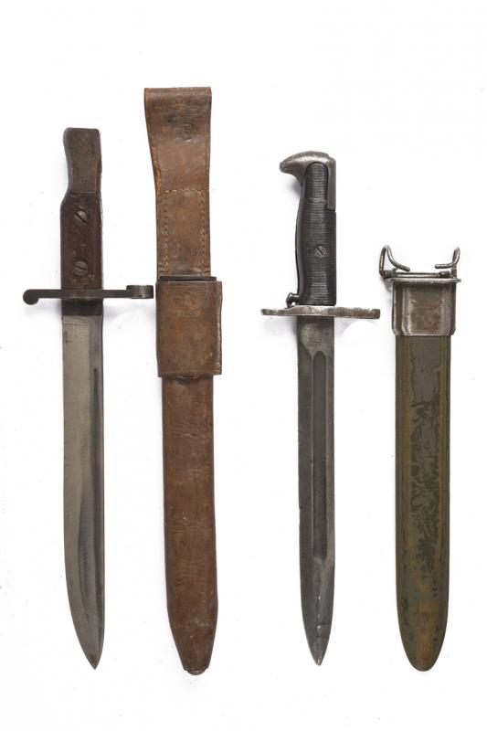 Lotto di due baionette (Ross 1910 e Garand)