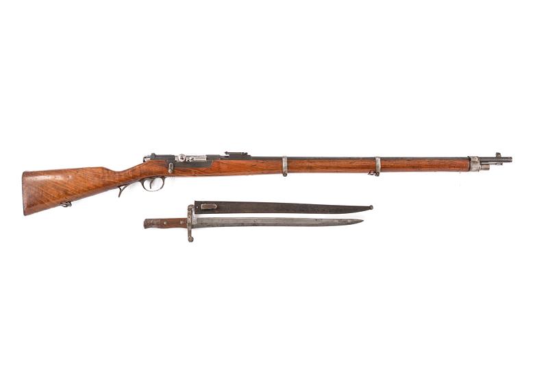 Fucile a retrocarica Kropatschek Mod. 1886 con baionetta