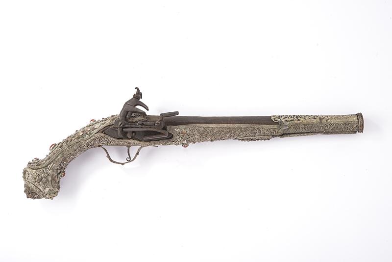 Pistola alla micheletta a pietra focaia