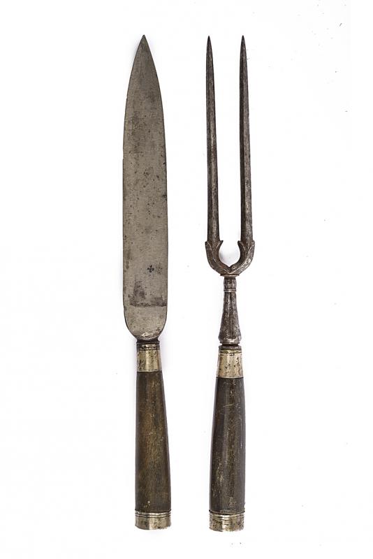 Coltello e forchetta da caccia