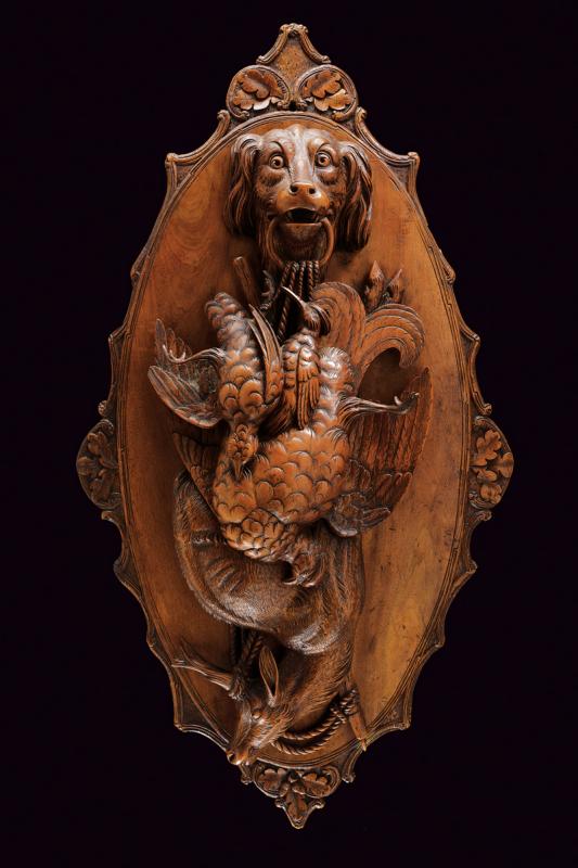 Scultura cinegetica da parete 