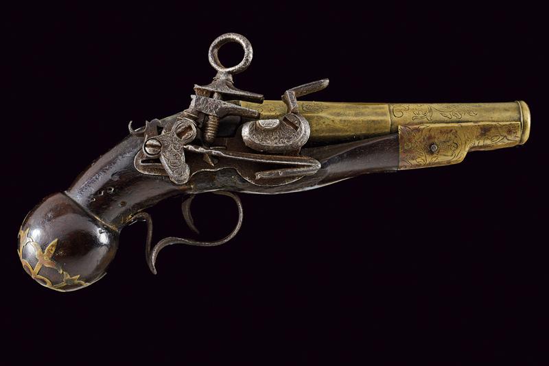 Pistola alla micheletta a pietra focaia