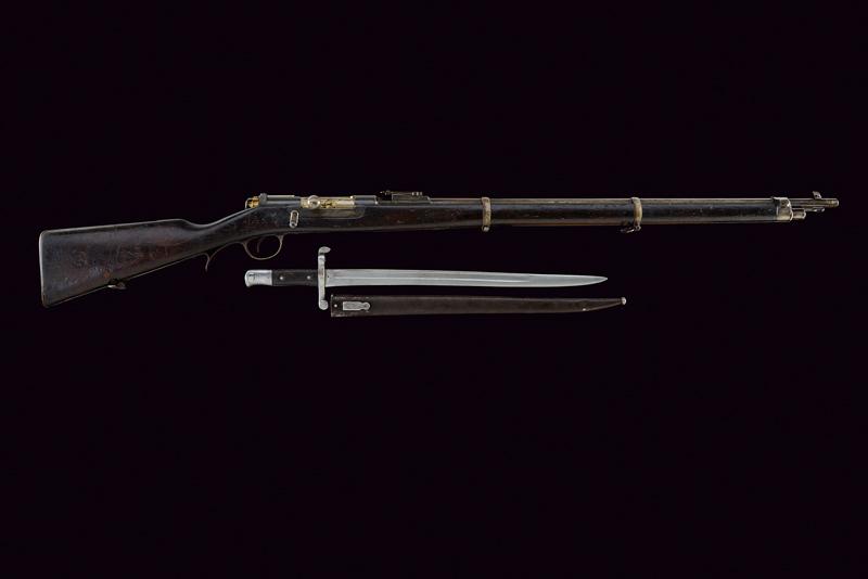 Fucile Kropatschek Mod. 1886 con baionetta