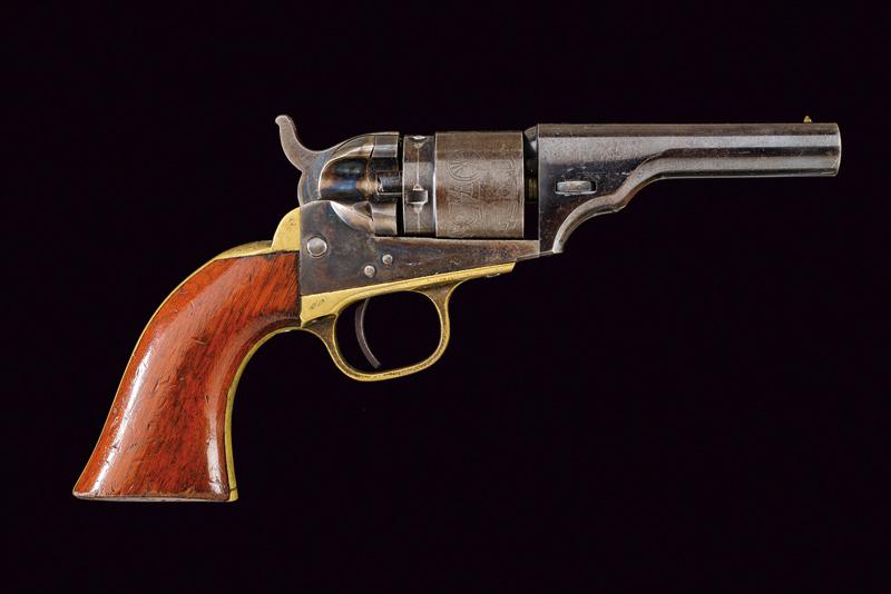 Colt Pocket Navy model convertita a retrocarica "Solid Barrel Type"